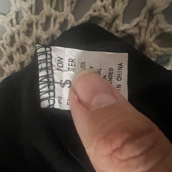 NWOT Miffuse Sz Small Black 33” Long Short Sleeve‎ Ruffled Dress C08 - Picture 7 of 8